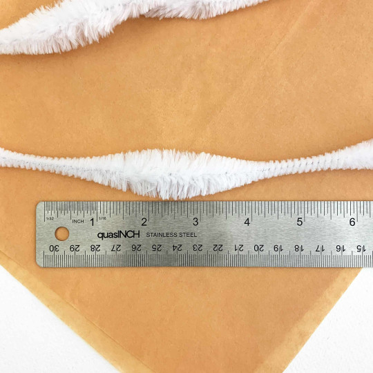 Large 5" Bump Chenille in Snow White ~ 1 yd. (8 bumps)